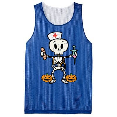 Halloween Nicu Nurse Skeleton Scrub Top Costume Gift Mesh Reversible Basketball Jersey Tank