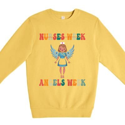 Happy National Nurses Week Funny NurseS Day Cute Cna Nurse Gift Premium Crewneck Sweatshirt