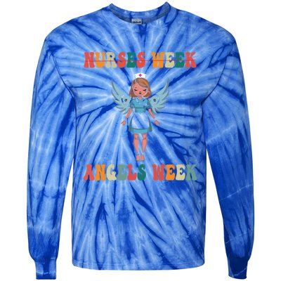 Happy National Nurses Week Funny NurseS Day Cute Cna Nurse Gift Tie-Dye Long Sleeve Shirt