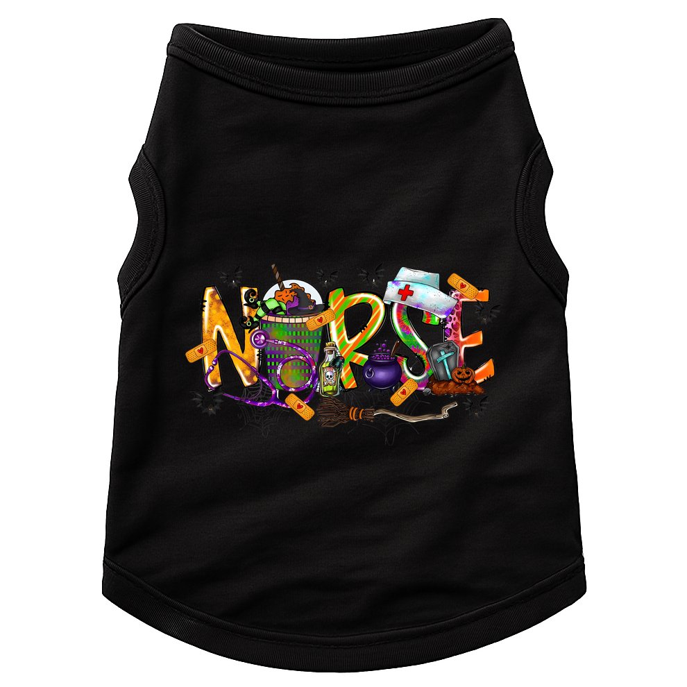 Halloween Nurse Nursing Health Care Doggie Tank