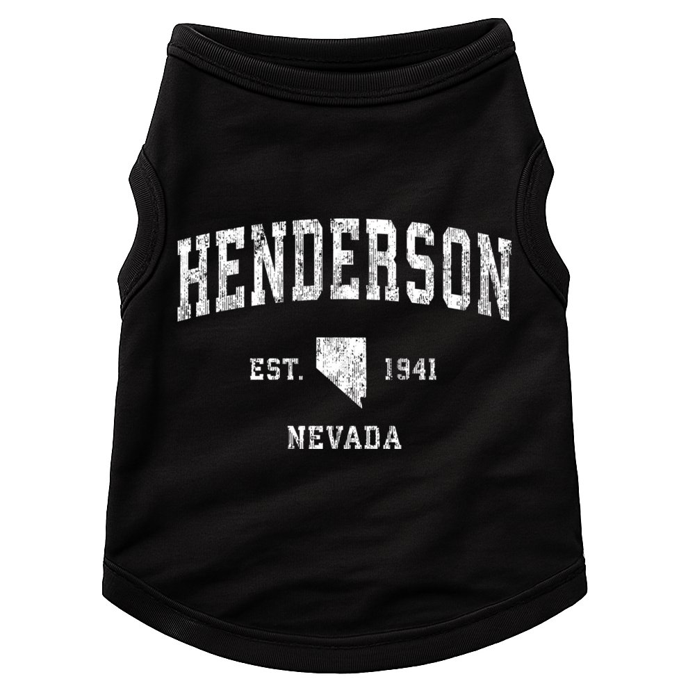 Henderson Nevada Nv Vintage Athletic Sports Design Established Doggie Tank