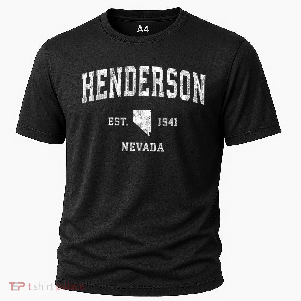 Henderson Nevada Nv Vintage Athletic Sports Design Established Performance Shirt