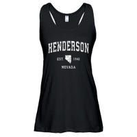 Henderson Nevada Nv Vintage Athletic Sports Design Established Ladies Essential Flowy Tank