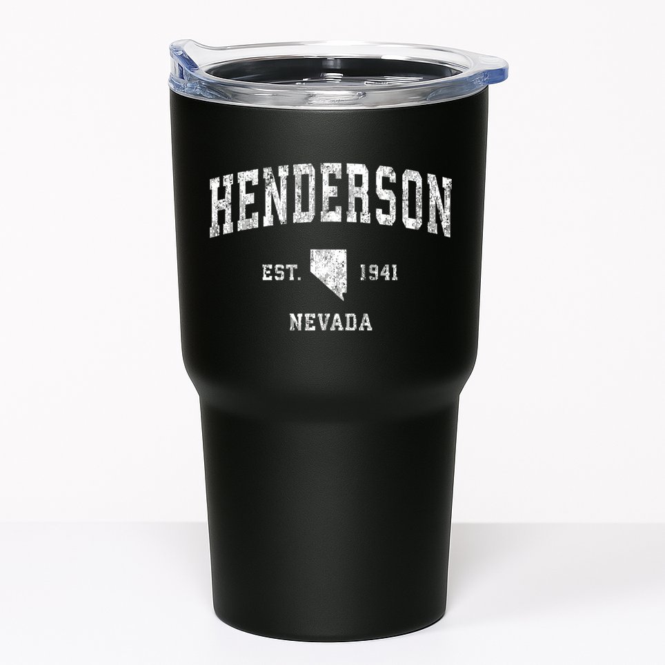 Henderson Nevada Nv Vintage Athletic Sports Design Established Tumbler