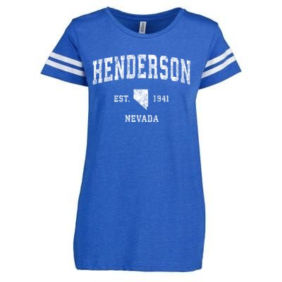 Henderson Nevada Nv Vintage Athletic Sports Design Established Enza Ladies Jersey Football T-Shirt