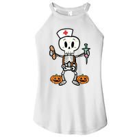 Halloween Nicu Nurse Skeleton Scrub Top Costume Women’s Perfect Tri Rocker Tank