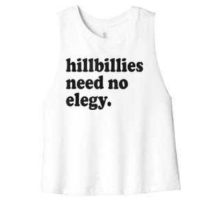 Hillbillies Need No Elegy Groovy Women's Racerback Cropped Tank