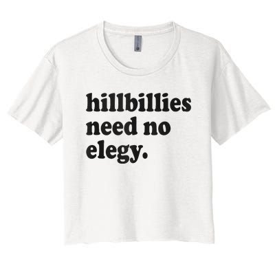 Hillbillies Need No Elegy Groovy Women's Crop Top Tee