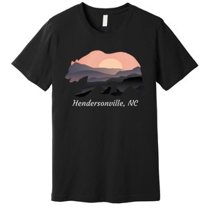 Hendersonville Nc North Carolina Wildlife Bear Blue Ridge Mt Premium T-Shirt