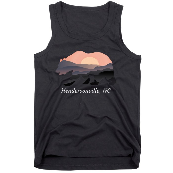 Hendersonville Nc North Carolina Wildlife Bear Blue Ridge Mt Tank Top