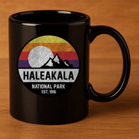 Haleakala National Park Retro Cool Gift 11oz C Handle Ceramic Mug