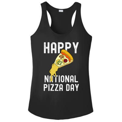 Happy National Pizza Day Ladies PosiCharge Competitor Racerback Tank