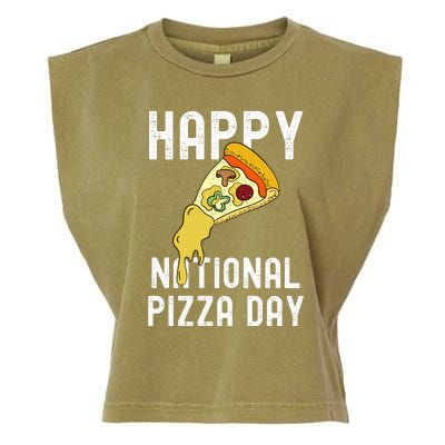 Happy National Pizza Day Garment-Dyed Women's Muscle Tee