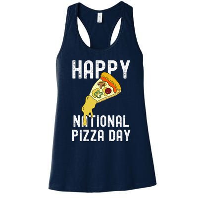 Happy National Pizza Day Women's Racerback Tank