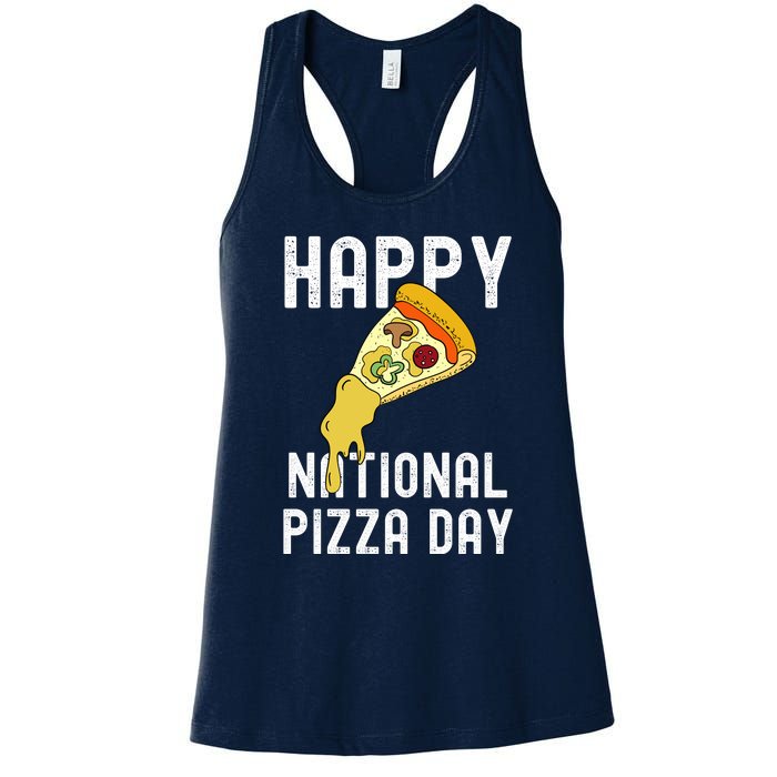 Happy National Pizza Day Women's Racerback Tank