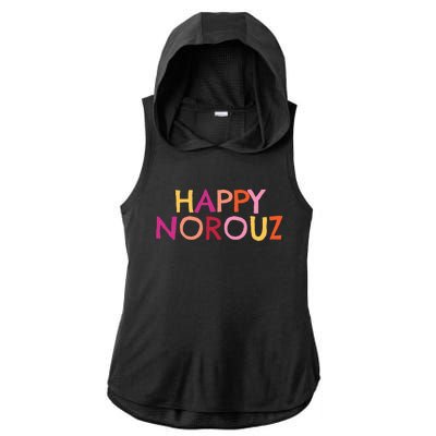 Happy Norouz Persian New Year Norooz Iran Nowruz Spring Ladies PosiCharge Tri-Blend Wicking Draft Hoodie Tank