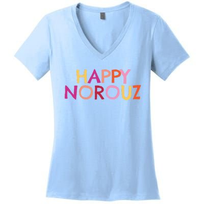 Happy Norouz Persian New Year Norooz Iran Nowruz Spring Women's V-Neck T-Shirt