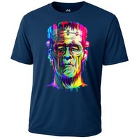 Halloween Neon Paint Drip Frankenstein Monster Performance Shirt