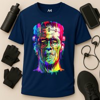 Halloween Neon Paint Drip Frankenstein Monster Performance Shirt