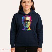 Halloween Neon Paint Drip Frankenstein Monster Hoodie