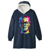 Halloween Neon Paint Drip Frankenstein Monster Hooded Wearable Blanket