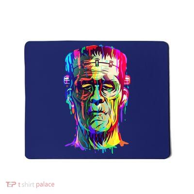 Halloween Neon Paint Drip Frankenstein Monster Mousepad