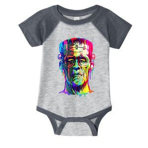 Halloween Neon Paint Drip Frankenstein Monster Infant Baby Jersey Bodysuit