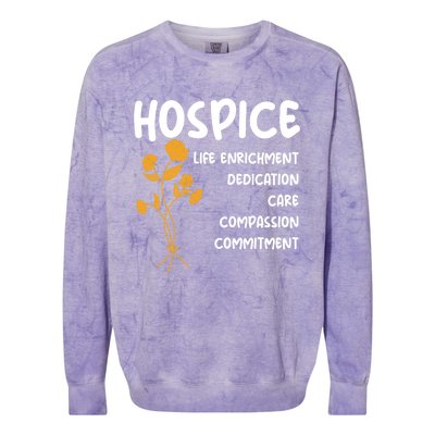 Hospice Nursing Patient Palliative Care Hospice Nurse Great Gift Colorblast Crewneck Sweatshirt