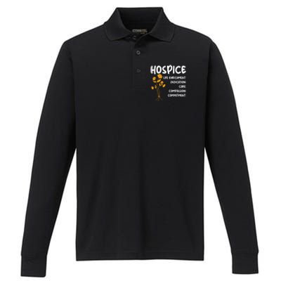 Hospice Nursing Patient Palliative Care Hospice Nurse Great Gift Performance Long Sleeve Polo