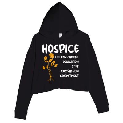 Hospice Nursing Patient Palliative Care Hospice Nurse Great Gift Crop Fleece Hoodie