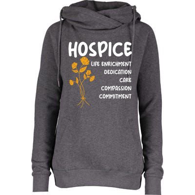 Hospice Nursing Patient Palliative Care Hospice Nurse Great Gift Womens Funnel Neck Pullover Hood