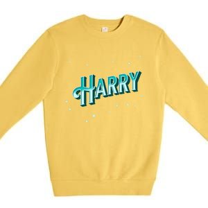 Harry Name Personalised Gift Premium Crewneck Sweatshirt