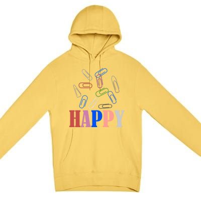 Happy National Paperclip Day National Paperclip Day Gift Premium Pullover Hoodie