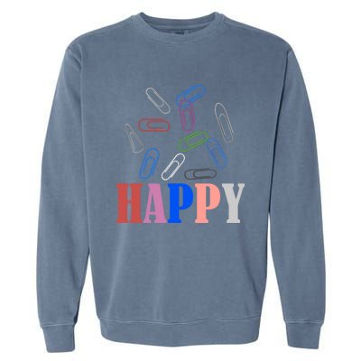 Happy National Paperclip Day National Paperclip Day Gift Garment-Dyed Sweatshirt