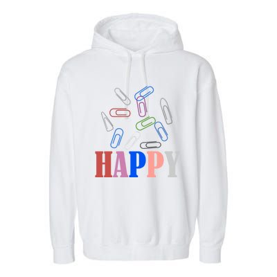 Happy National Paperclip Day National Paperclip Day Gift Garment-Dyed Fleece Hoodie