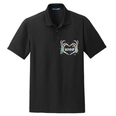 Health Nurse Practitioner Retro Groovy Skeleton Dry Zone Grid Polo