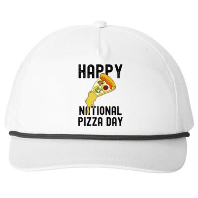 Happy National Pizza Day Snapback Five-Panel Rope Hat