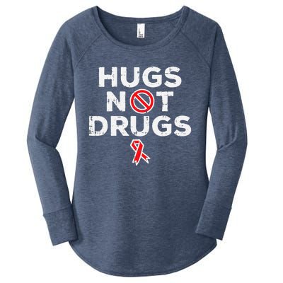 Hugs Not Red Ribbon Week Awareness Women's Perfect Tri Tunic Long Sleeve Shirt