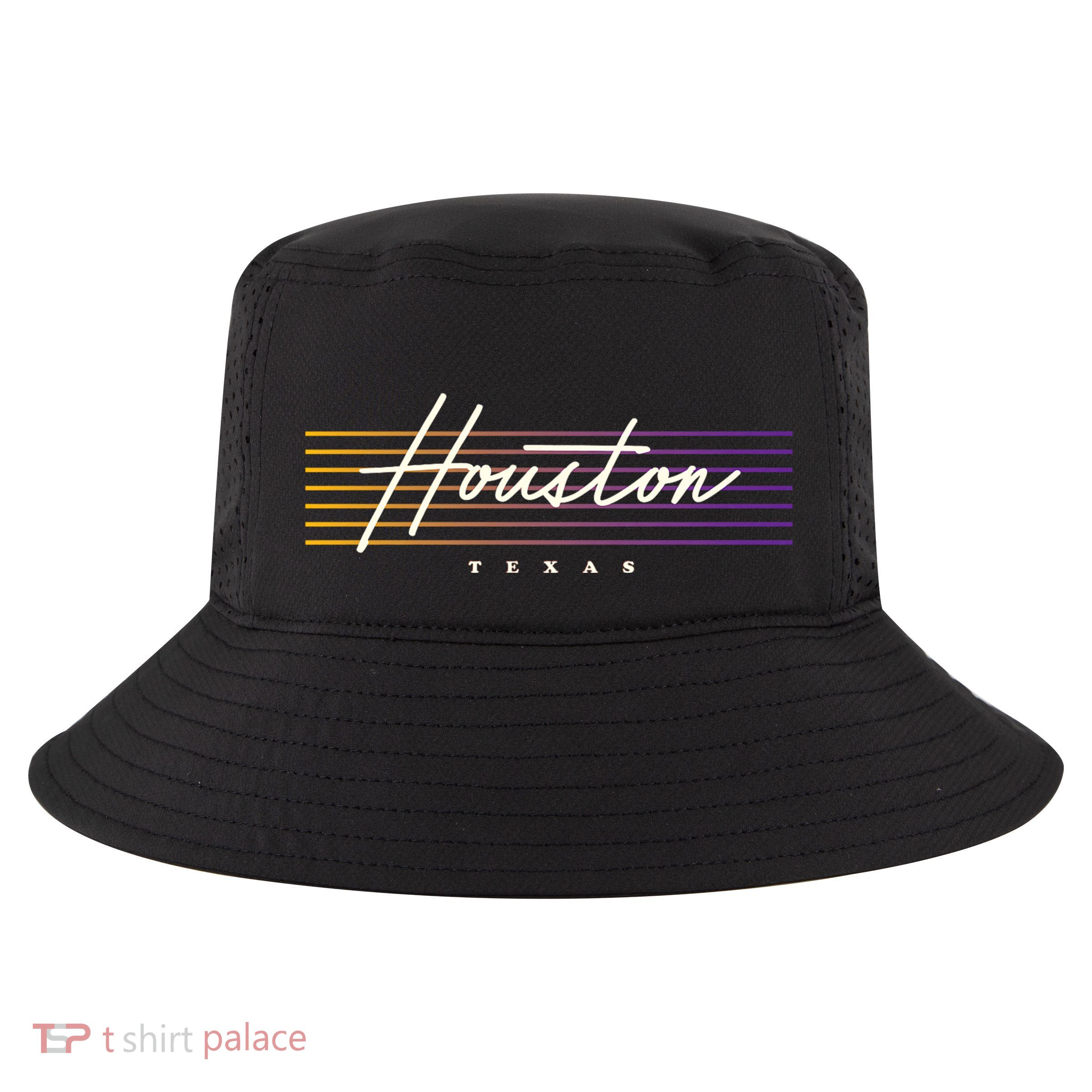 Houston Nostalgic Retro Style Texas Cool Comfort Performance Bucket Hat