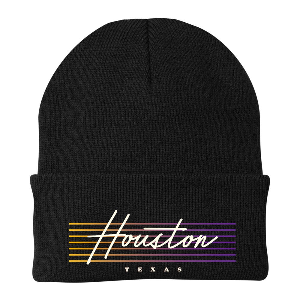Houston Nostalgic Retro Style Texas Beanie