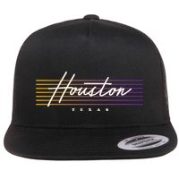 Houston Nostalgic Retro Style Texas Flat Bill Trucker Hat