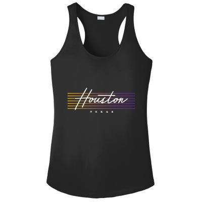 Houston Nostalgic Retro Style Texas Ladies PosiCharge Competitor Racerback Tank