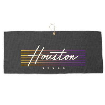 Houston Nostalgic Retro Style Texas Large Microfiber Waffle Golf Towel