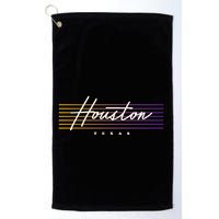 Houston Nostalgic Retro Style Texas Golf Towel