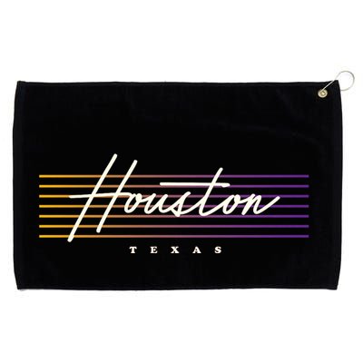 Houston Nostalgic Retro Style Texas Grommeted Golf Towel