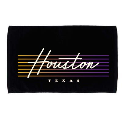 Houston Nostalgic Retro Style Texas Microfiber Hand Towel