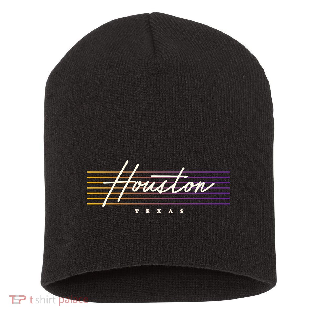 Houston Nostalgic Retro Style Texas Short Acrylic Beanie