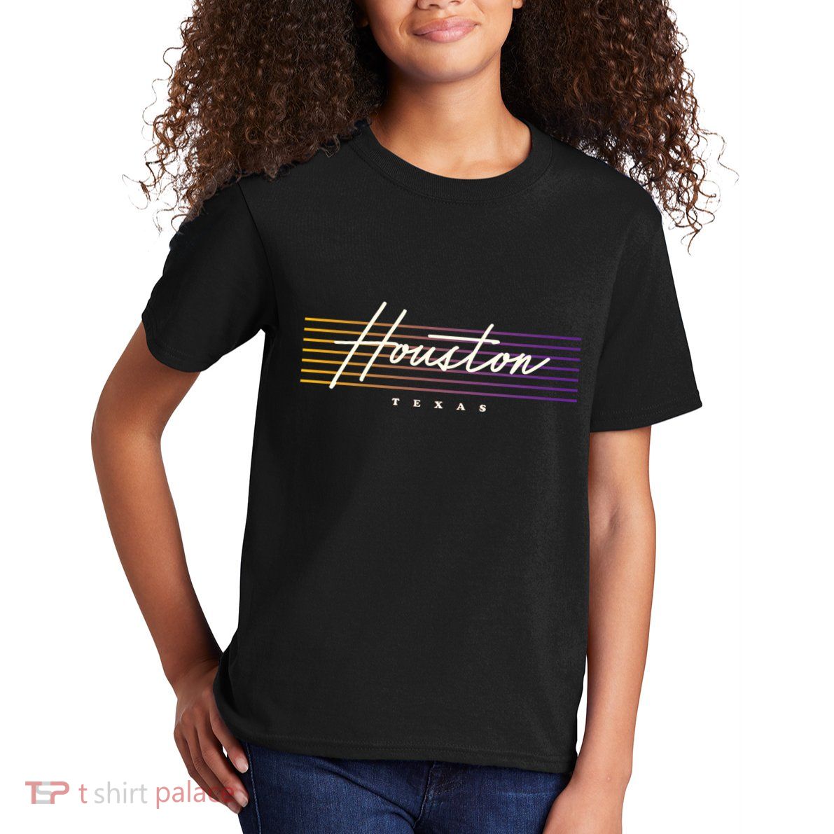 Houston Nostalgic Retro Style Texas Kids T-Shirt