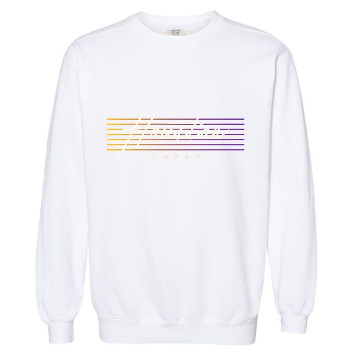 Houston Nostalgic Retro Style Texas Garment-Dyed Sweatshirt