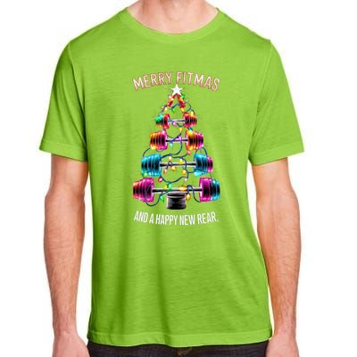 Happy New Rear Workout Christmas Fitness Gym Merry Fitness Adult ChromaSoft Performance T-Shirt